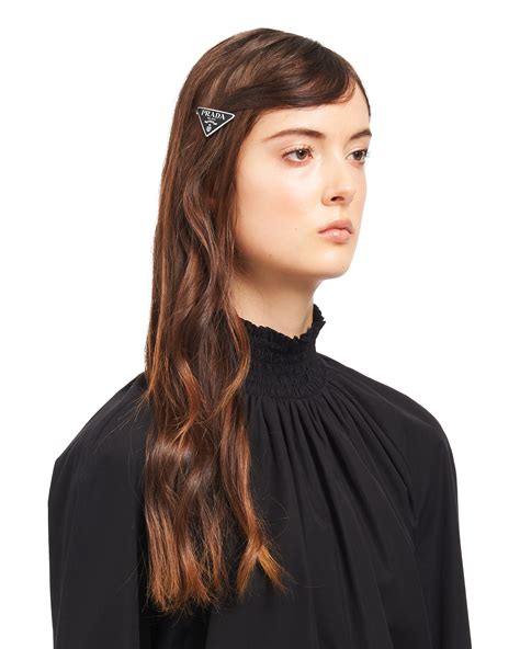 prada hair accessories|prada metal hair clip.